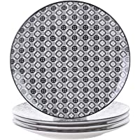vancasso Haruka Plato de Cena de Porcelana- Juego de Platos de 4 Piezas- Ø 27 cm Plato Plano Grande